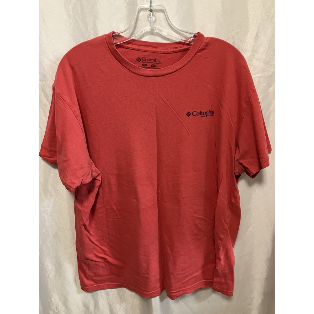 Columbia PFG Fish Flag‎ T Shirt Mens XL  Red